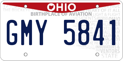 OH license plate GMY5841