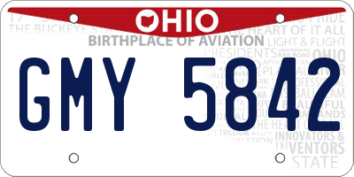 OH license plate GMY5842