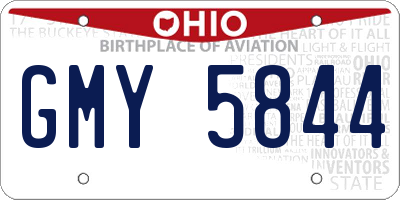 OH license plate GMY5844