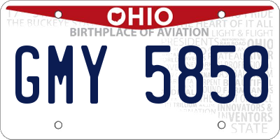 OH license plate GMY5858
