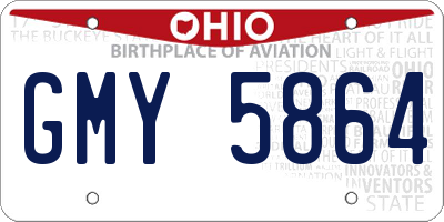 OH license plate GMY5864