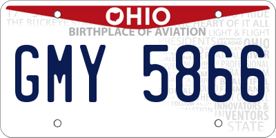OH license plate GMY5866