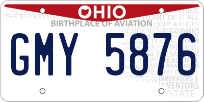 OH license plate GMY5876