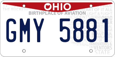 OH license plate GMY5881
