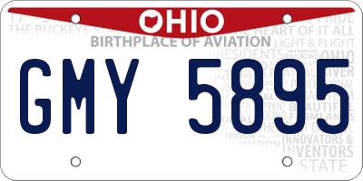 OH license plate GMY5895