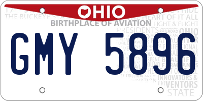 OH license plate GMY5896