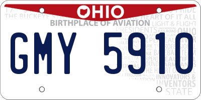 OH license plate GMY5910