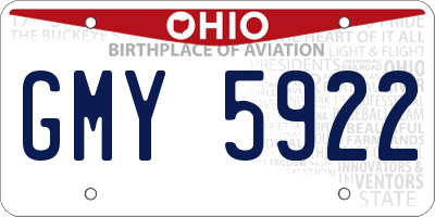 OH license plate GMY5922