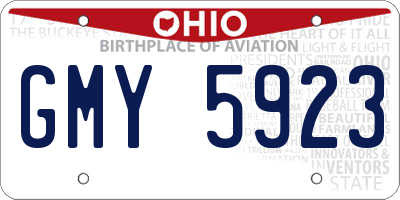 OH license plate GMY5923