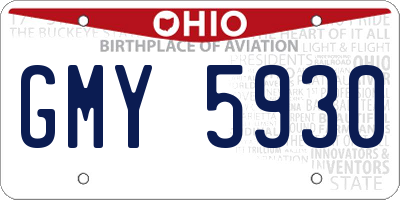 OH license plate GMY5930