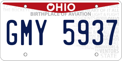OH license plate GMY5937