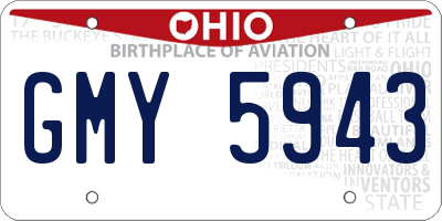 OH license plate GMY5943