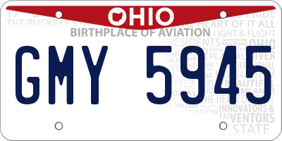 OH license plate GMY5945