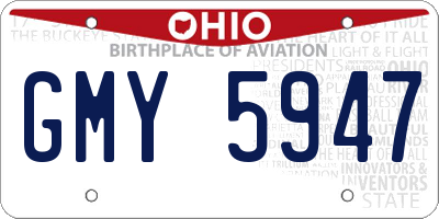 OH license plate GMY5947