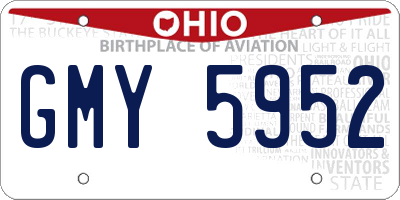 OH license plate GMY5952