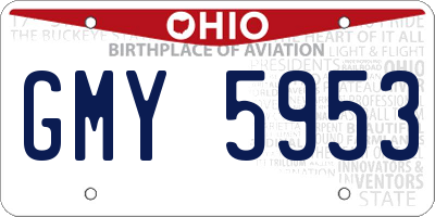 OH license plate GMY5953