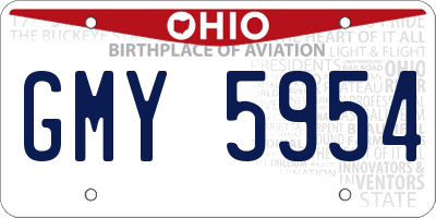 OH license plate GMY5954