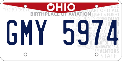 OH license plate GMY5974