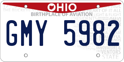 OH license plate GMY5982