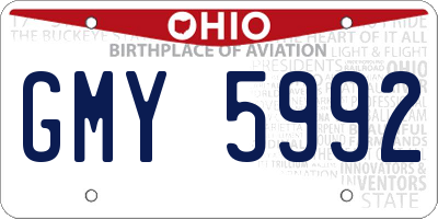OH license plate GMY5992