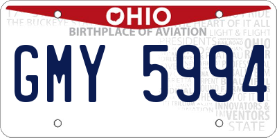 OH license plate GMY5994