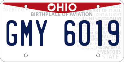OH license plate GMY6019