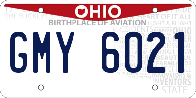 OH license plate GMY6021