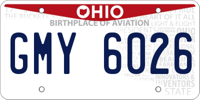 OH license plate GMY6026