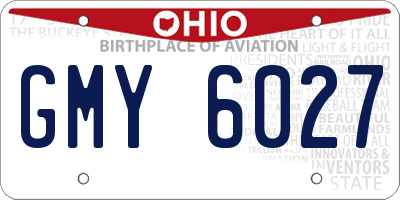 OH license plate GMY6027