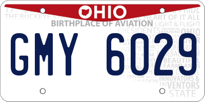 OH license plate GMY6029