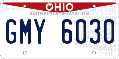 OH license plate GMY6030