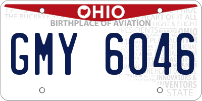 OH license plate GMY6046