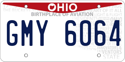 OH license plate GMY6064