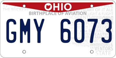 OH license plate GMY6073