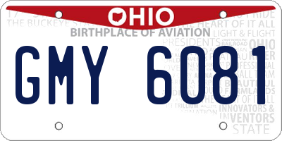 OH license plate GMY6081