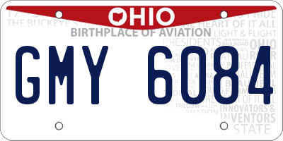 OH license plate GMY6084