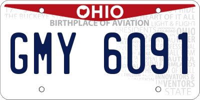 OH license plate GMY6091