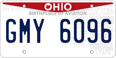 OH license plate GMY6096
