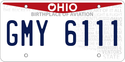 OH license plate GMY6111