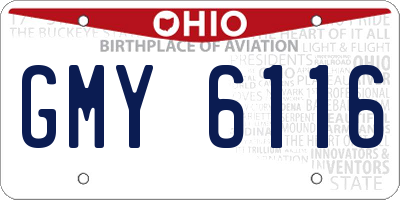 OH license plate GMY6116