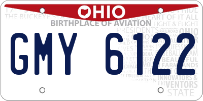 OH license plate GMY6122