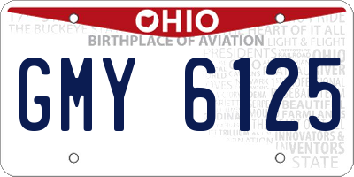 OH license plate GMY6125