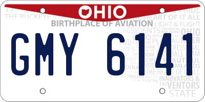 OH license plate GMY6141