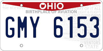 OH license plate GMY6153