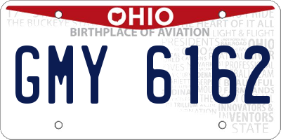 OH license plate GMY6162