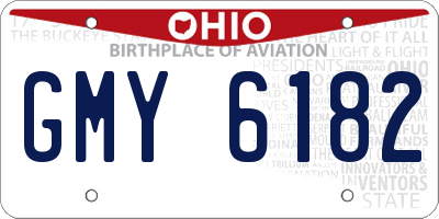 OH license plate GMY6182