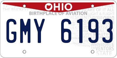 OH license plate GMY6193