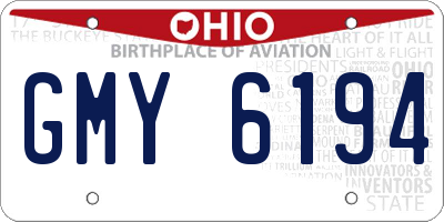 OH license plate GMY6194