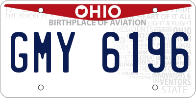 OH license plate GMY6196