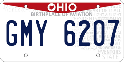 OH license plate GMY6207